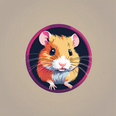 Hamster illustration, detailed, vibrant colors