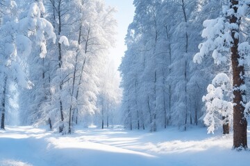 Snow covered trees