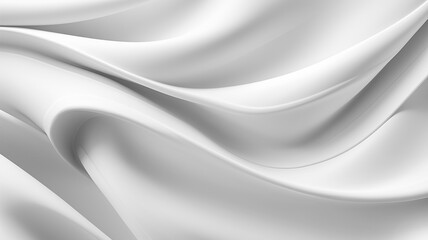 Obraz premium Abstract white background, abstract white plastic waves, Illustration of white abstract background with bright light, plastic waves on white abstract background, generative ai