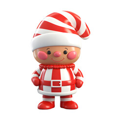 3d christmas candy character, christmas concept