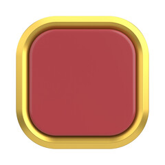 Luxury button. Empty button. 3D illustration.