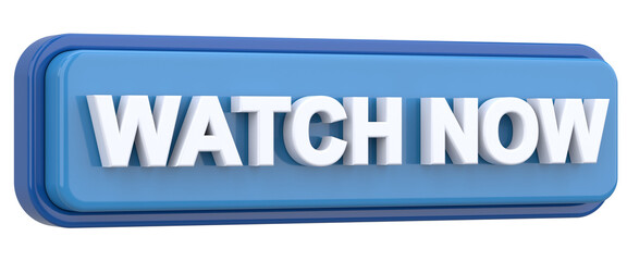 Watch now button. 3D illustration.