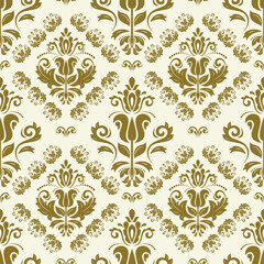 Orient vector classic pattern. Seamless abstract background with vintage elements. Orient golden pattern. Ornament for wallpapers and packaging