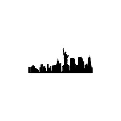 Obraz premium New York skyline icon isolated on white