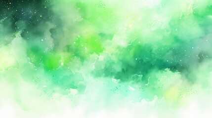 Watercolor green haze fantastic material background. 