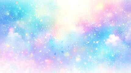 Watercolor rainbow haze fantastic material background. 