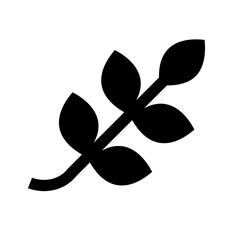 葉を表す塗りつぶしスタイルのアイコン