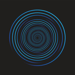 Dotted Spiral Vortex Vector Illustration Flat Design