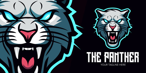 Modern Panther Mascot: Aggressive Vector Logo Concept for Sports & Team Gear