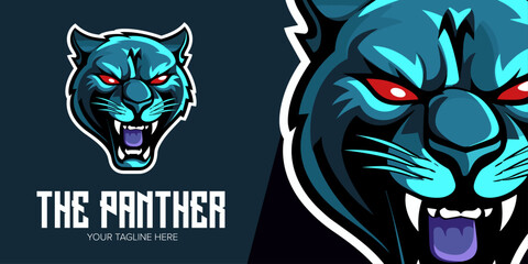 Powerful Panther Mascot: Contemporary Vector Logo for Sports, Esports & Apparel