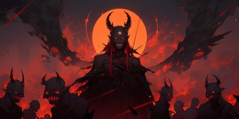 Naklejka premium demons in hell
