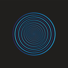 Dotted Spiral Vortex Vector Illustration Flat Design