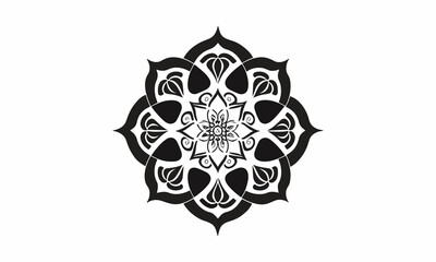 Mandala on white isolated background design with vector