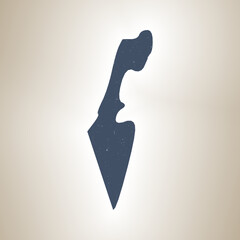 Israel shape on gradient background. Country map with scratch texture. Israel vibrant poster. Attractive vector illustration.
