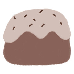 chocolate scone cake dessert sweets cute minimal