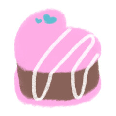 ice-cream cake strawberry chocolate macaron cookie cute pink