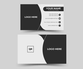 Business card design template, Clean professional business card template, Creative and modern business card template. Flat design vector abstract creative - Vector
