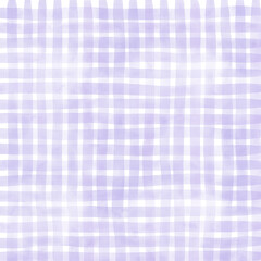 Purple Gingham Hand Drawn Background
