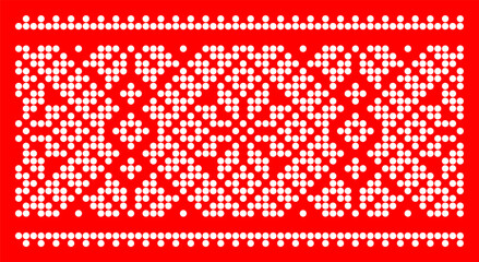 Fototapeta na wymiar Vector illustration of Ukrainian ornament in ethnic style, identity, vyshyvanka, embroidery for print clothes, websites, banners