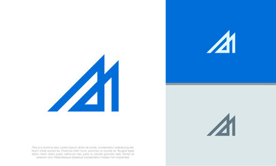 Initials M logo design. Initial Letter Logo. Innovative high tech logo template.