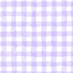 Purple Gingham Hand Drawn Background