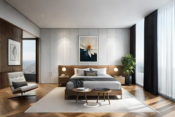 Naklejka na ściany i meble modern interior Generated Ai
