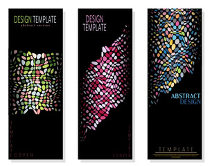 A set of templates with an abstract color composition. Layout for posters, posters, banners, covers and creative design.