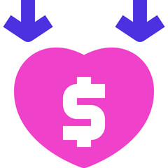 charity donation flat icon