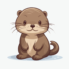 Logo vector illustration of an Kawaii Mink