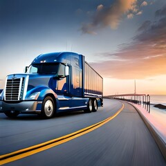 Obraz premium beautiful truck generative by AI technology