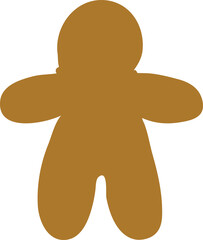 Gingerbread man for decoration and design.
