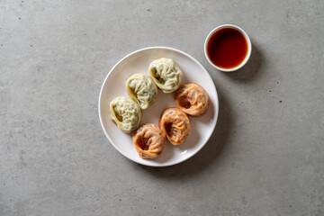 Obraz na płótnie Canvas Kalguksu Dumpling Seafood Dumpling Hot Pot noodle Korean food dish