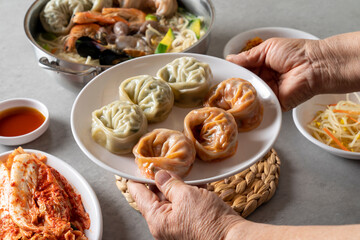 Kalguksu Dumpling Seafood Dumpling Hot Pot noodle Korean food dish
