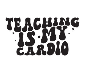 Retro Teacher Craft Design. T-shirt Design. Illustration
