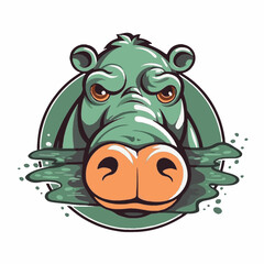 Logo vector illustration of an Hippopotamus