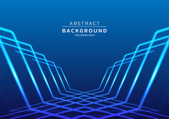 Naklejka premium Car banner background. Speed light movement technology hitech modern. Abstract blue background futuristic. Line race effect. banner, poster, cover, ads