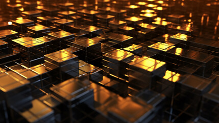 Obraz premium abstract background with glowing squares