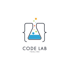 Fototapeta premium Code Lab, Bracket lab Logo Design Template Flat Style Vector 