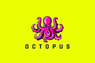 Octopus Logo Abstract Design Vector template.