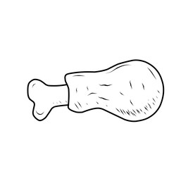 Doodle Chicken Drumstick Food 