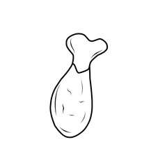 Doodle Chicken Drumstick Food 