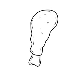 Doodle Chicken Drumstick Food 