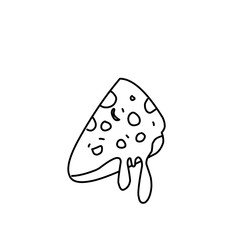 Doodle Slice Pizza Food 