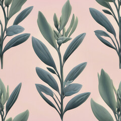 Plants, detailed, pastel colors