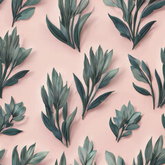 Plants, detailed, pastel colors