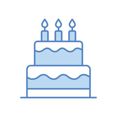 Cake icon, vector stock illustration.