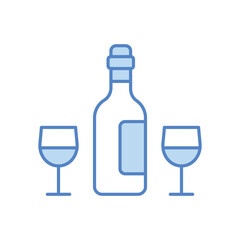 Wine icon, vector stock illustration.