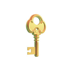 Key moving in a golden keyhole