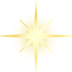 Gold twinkling star shape.