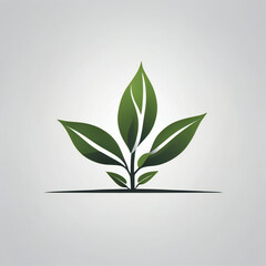 Plants illustration, minimalist, white background
